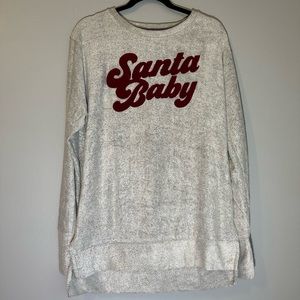 Women’s fleece appliqué pullover